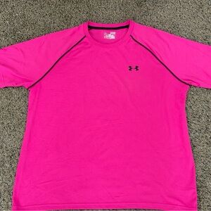 Under Armour Men's Bright Pink Short Sleeve Tee
